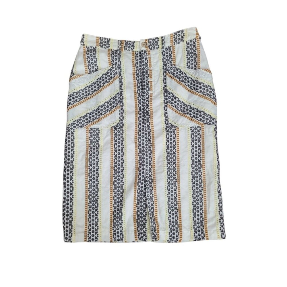 Anthropologie Multicolor Striped Pencil Skirt